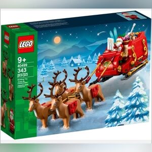 LEGO Festive Sleigh and Reindeer Set - Red and Brown 40499